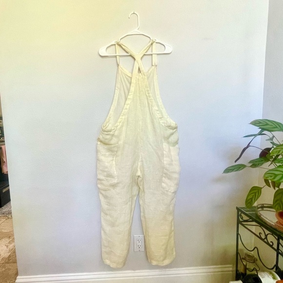 NWT Yellow Linen Overalls by The Shanty Collection - Picture 3 of 8